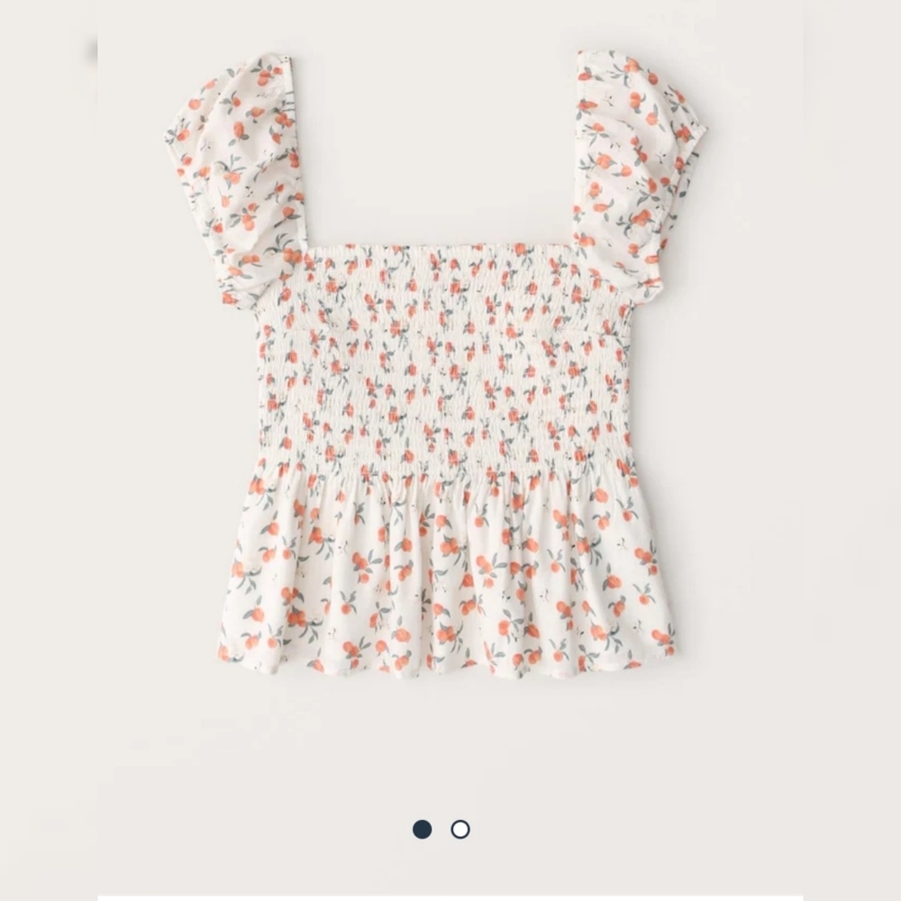 Abercrombie puff sleeve baby doll top